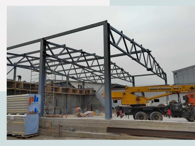 Строительство цехов в Миассе