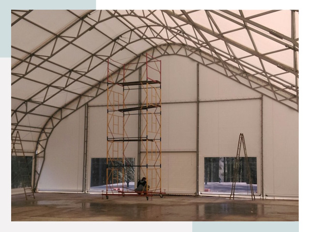 Шатровые ангары в Миассе