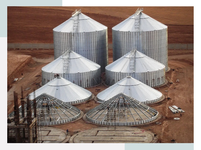 Строительство зерновых силосов в Миассе