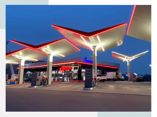 Навесы для АЗС в Миассе